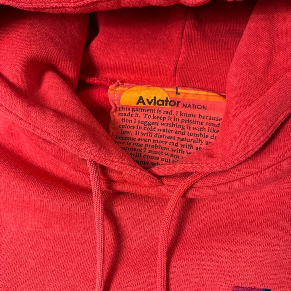 Aviator Nation Vibrant Red Hoodie - Picture 2 of 11